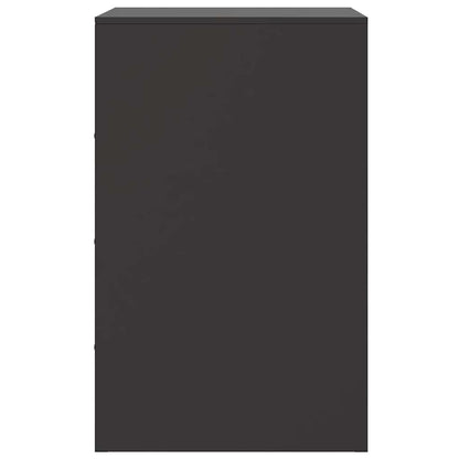 vidaXL Bedside Cabinets 2pcs Black 34.5x39x62 cm Steel
