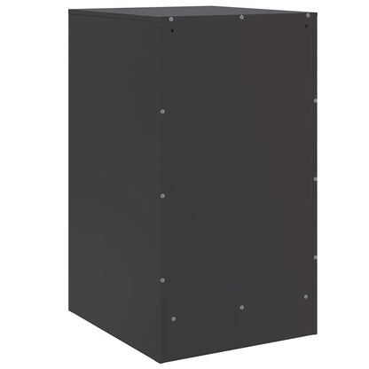 vidaXL Bedside Cabinets 2pcs Black 34,5x39x62 cm Steel