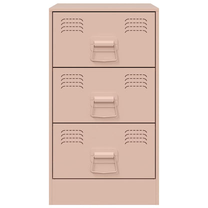 vidaXL Bedside Cabinets 2 pcs Pink 34.5x39x62 cm Steel