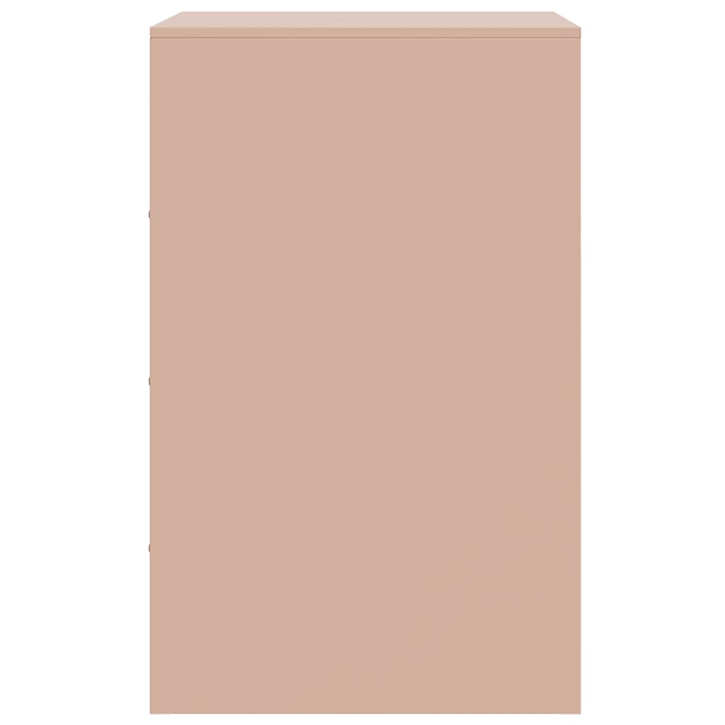 vidaXL Bedside Cabinets 2 pcs Pink 34.5x39x62 cm Steel