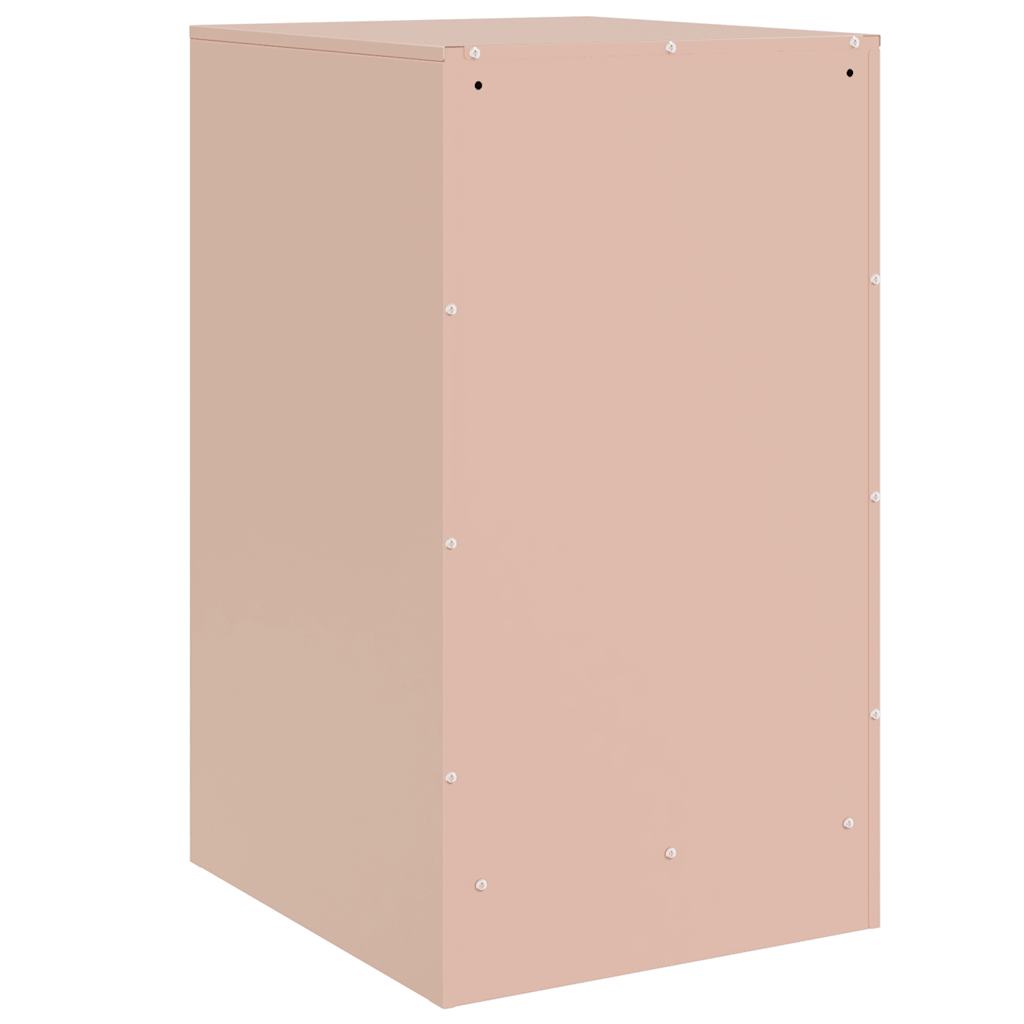 vidaXL Bedside Cabinets 2 pcs Pink 34,5x39x62 cm Steel