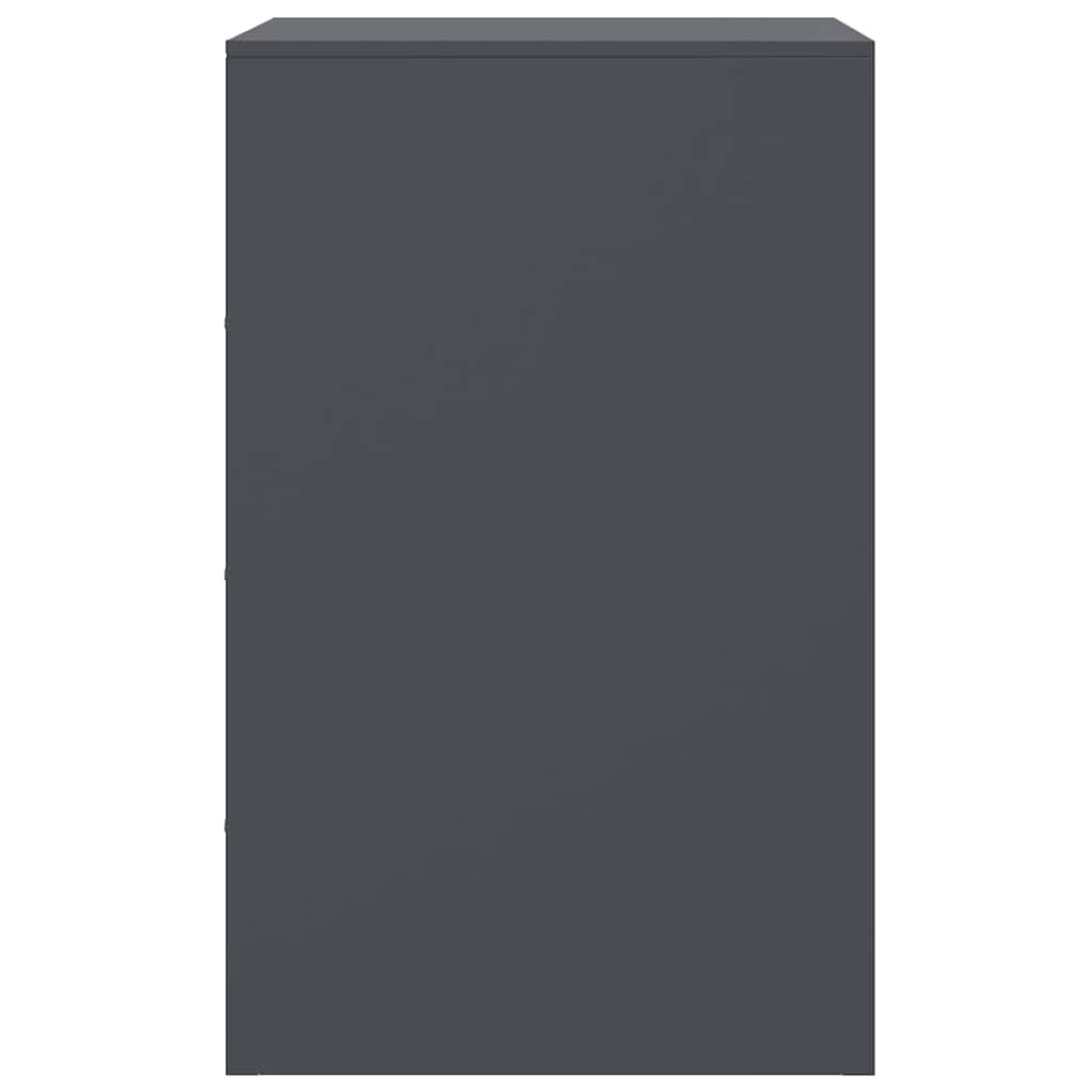 vidaXL Bedside Cabinets 2 pcs Anthracite 34.5x39x62 cm Steel