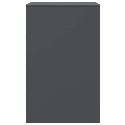 vidaXL Bedside Cabinets 2 pcs Anthracite 34.5x39x62 cm Steel