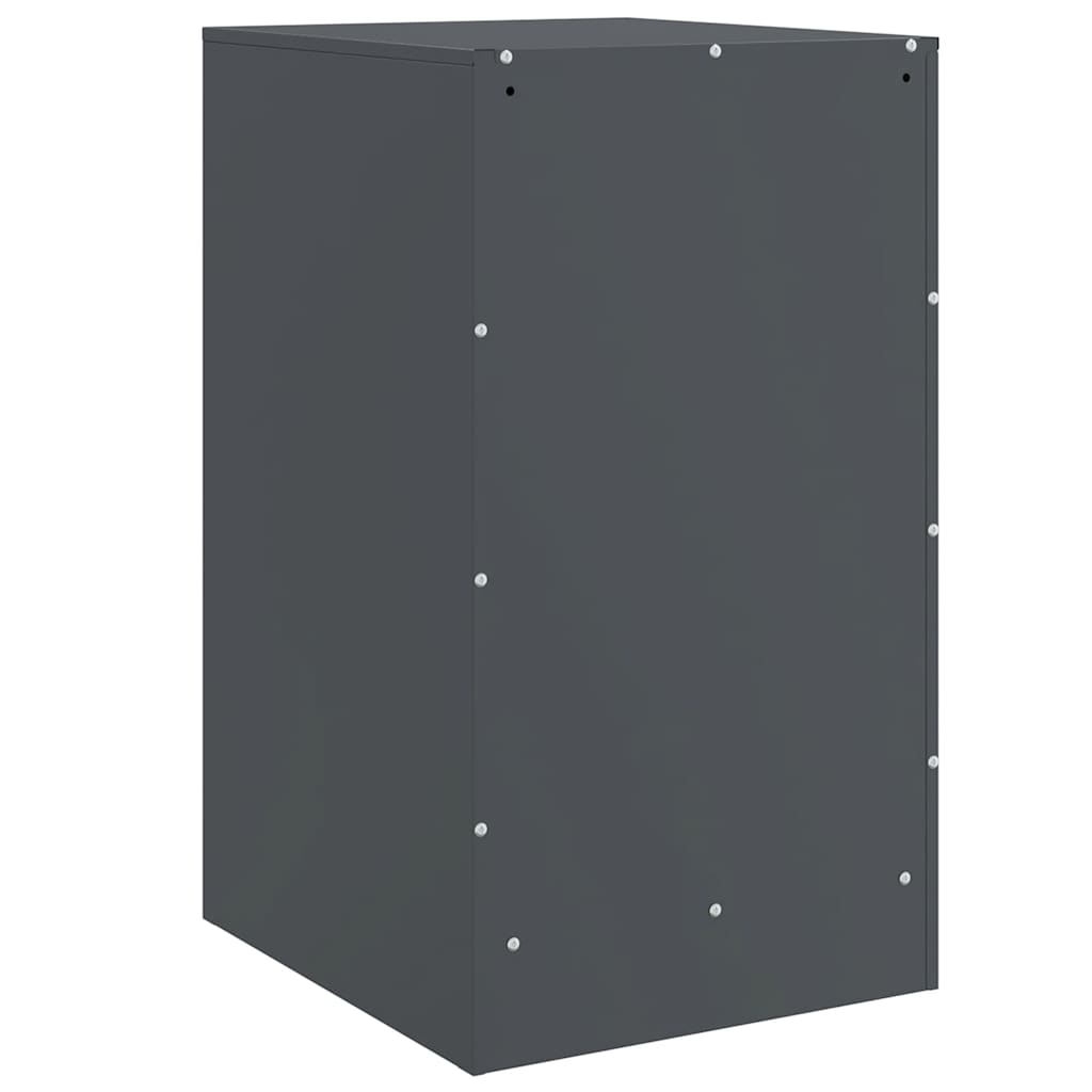 vidaXL Bedside Cabinets 2 pcs Anthracite 34.5x39x62 cm Steel