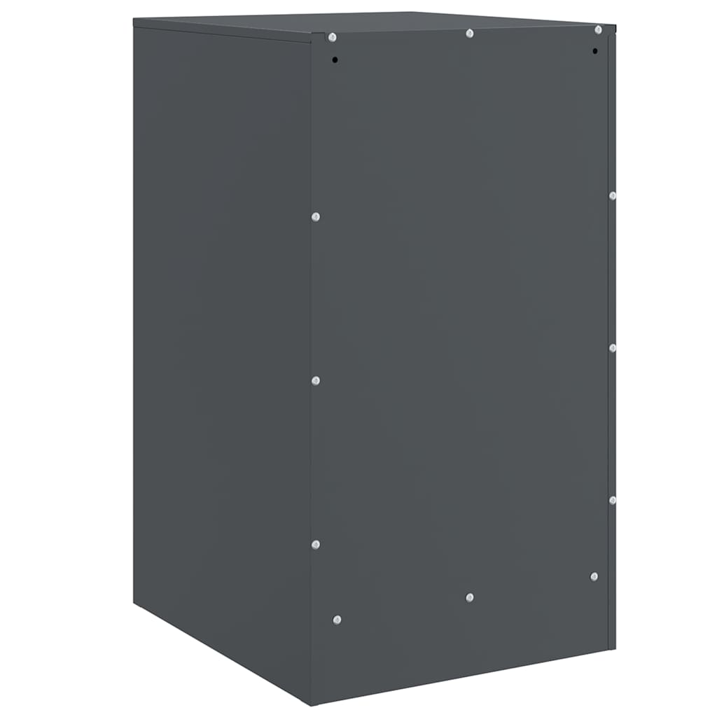 vidaXL Bedside Cabinets 2 pcs Anthracite 34.5x39x62 cm Steel