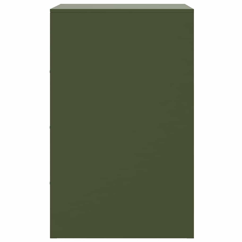 vidaXL Bedside Cabinets 2 pcs Olive Green 34.5x39x62 cm Steel