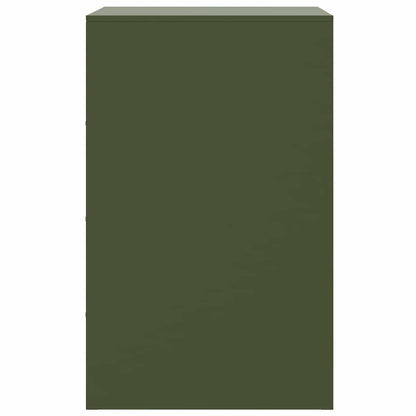 vidaXL Bedside Cabinets 2 pcs Olive Green 34.5x39x62 cm Steel