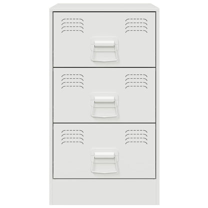 vidaXL Bedside Cabinets 2 pcs White 34.5x39x62 cm Steel
