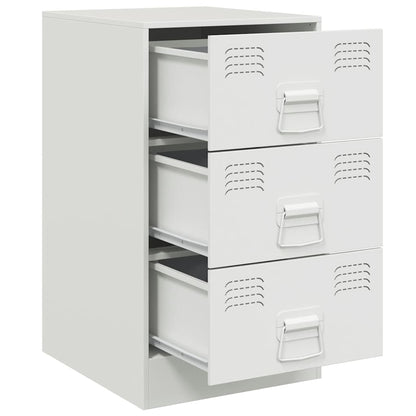 vidaXL Bedside Cabinets 2 pcs White 34,5x39x62 cm Steel