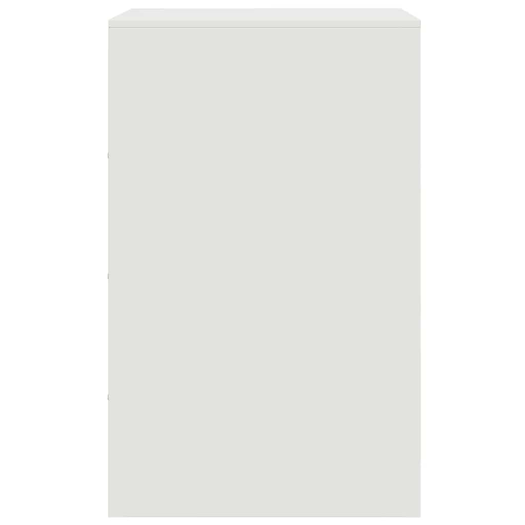 vidaXL Bedside Cabinets 2 pcs White 34.5x39x62 cm Steel