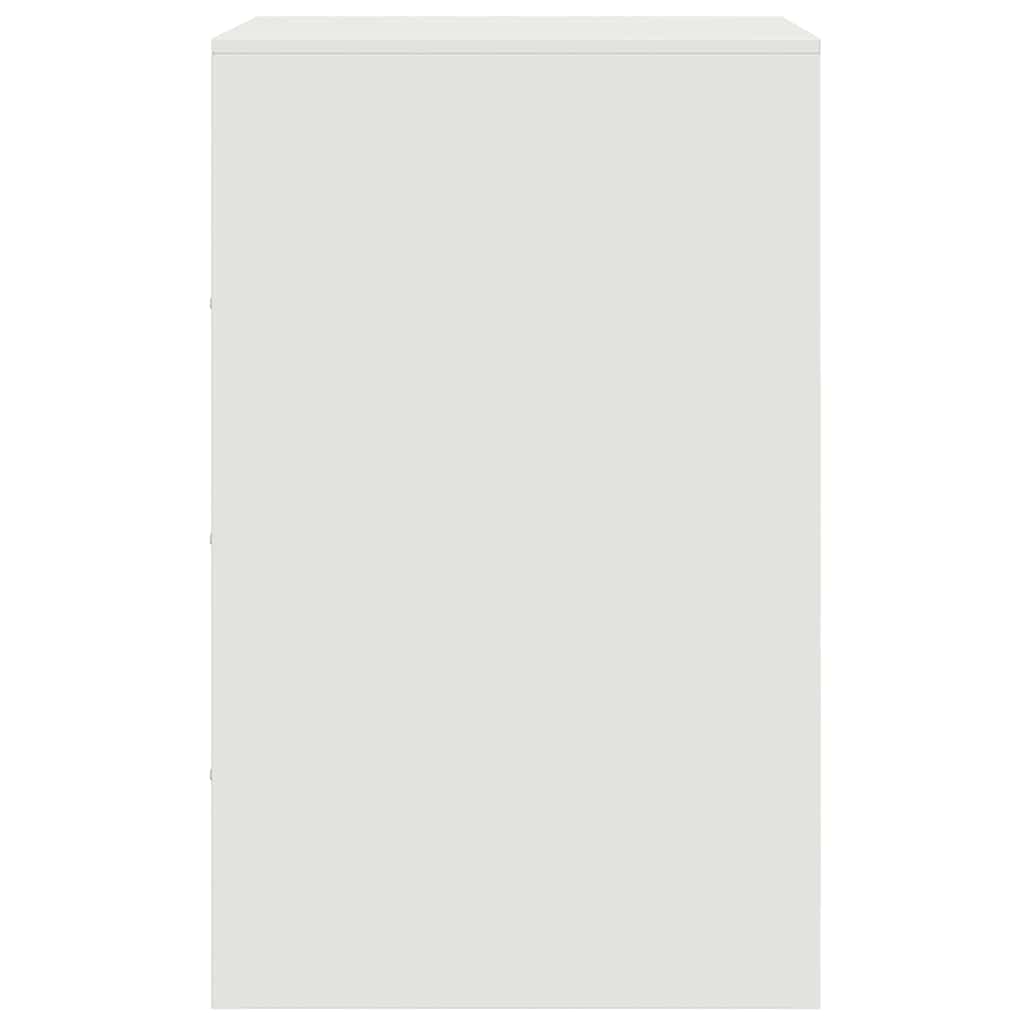 vidaXL Bedside Cabinets 2 pcs White 34,5x39x62 cm Steel