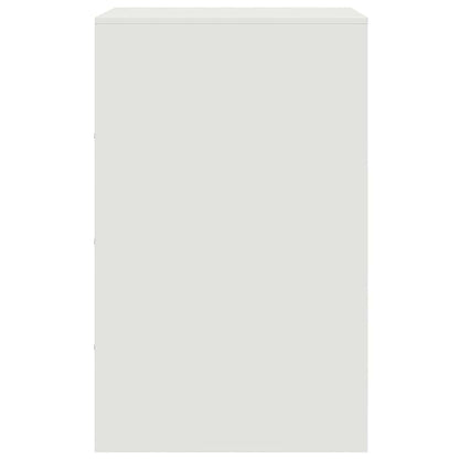 vidaXL Bedside Cabinets 2 pcs White 34,5x39x62 cm Steel