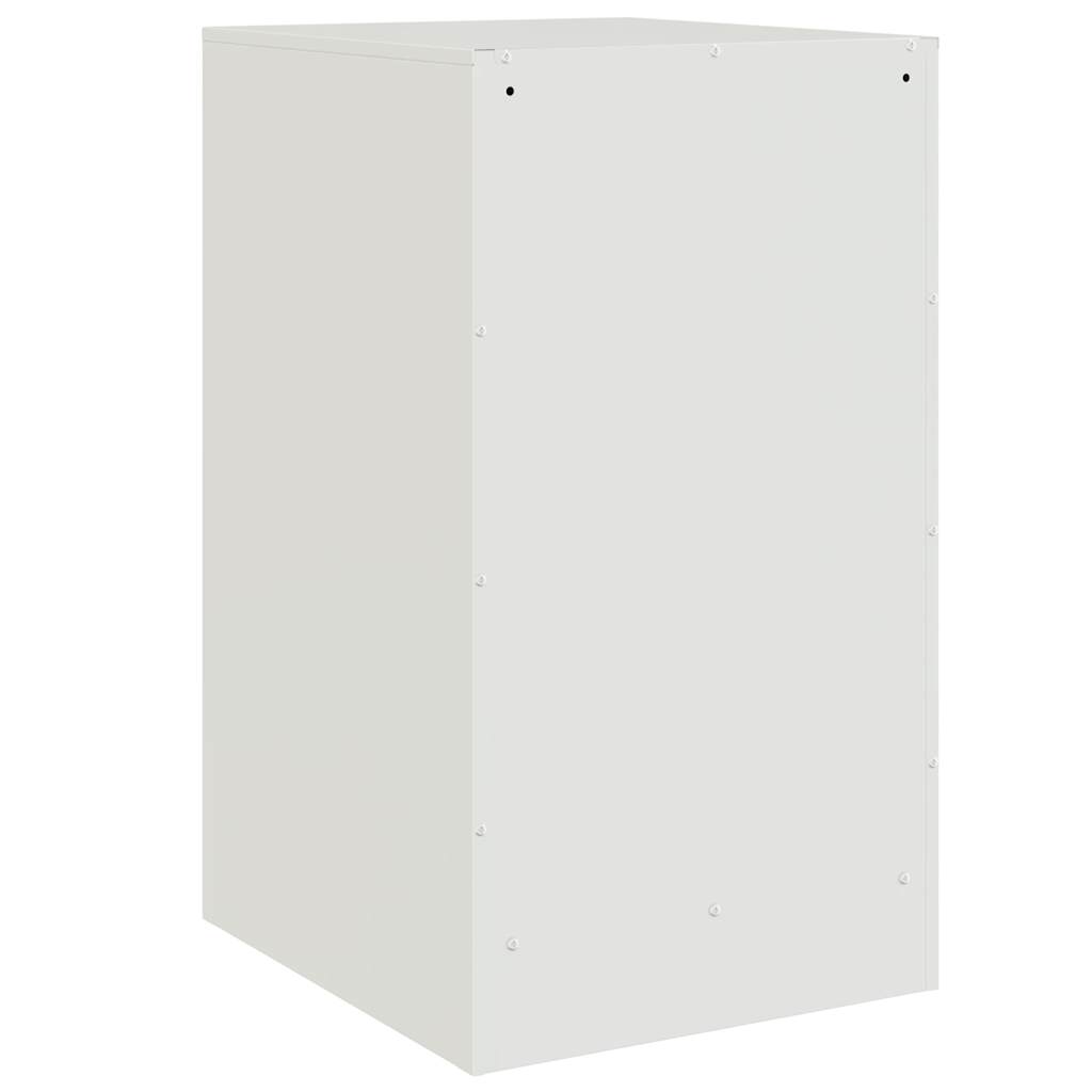 vidaXL Bedside Cabinets 2 pcs White 34.5x39x62 cm Steel