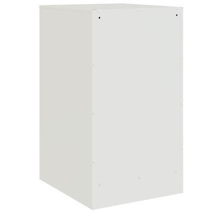 vidaXL Bedside Cabinets 2 pcs White 34.5x39x62 cm Steel