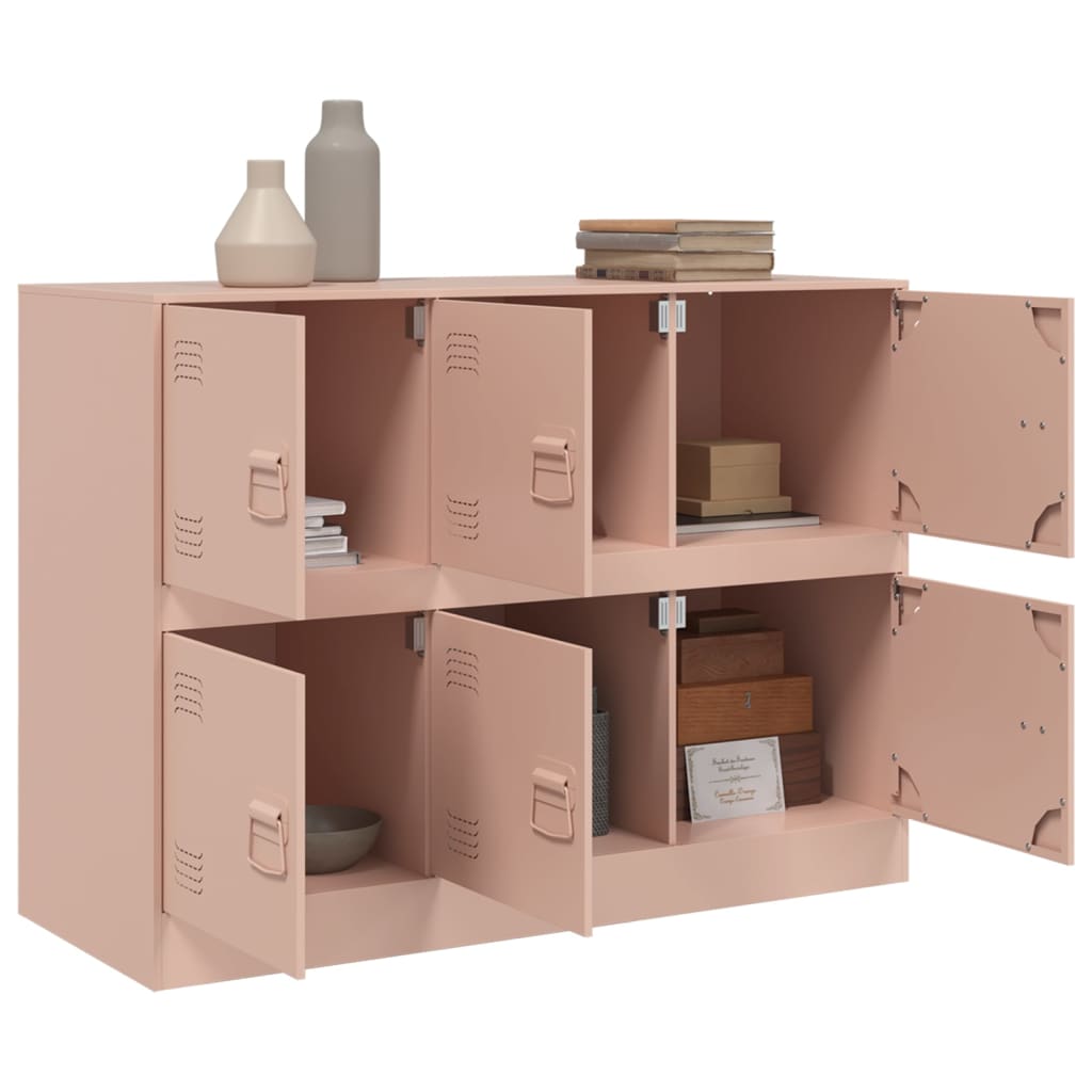 vidaXL Sideboard Pink 99x39x73 cm Steel
