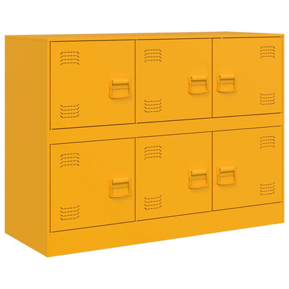 vidaXL Sideboard Mustard Yellow 99x39x73 cm Steel