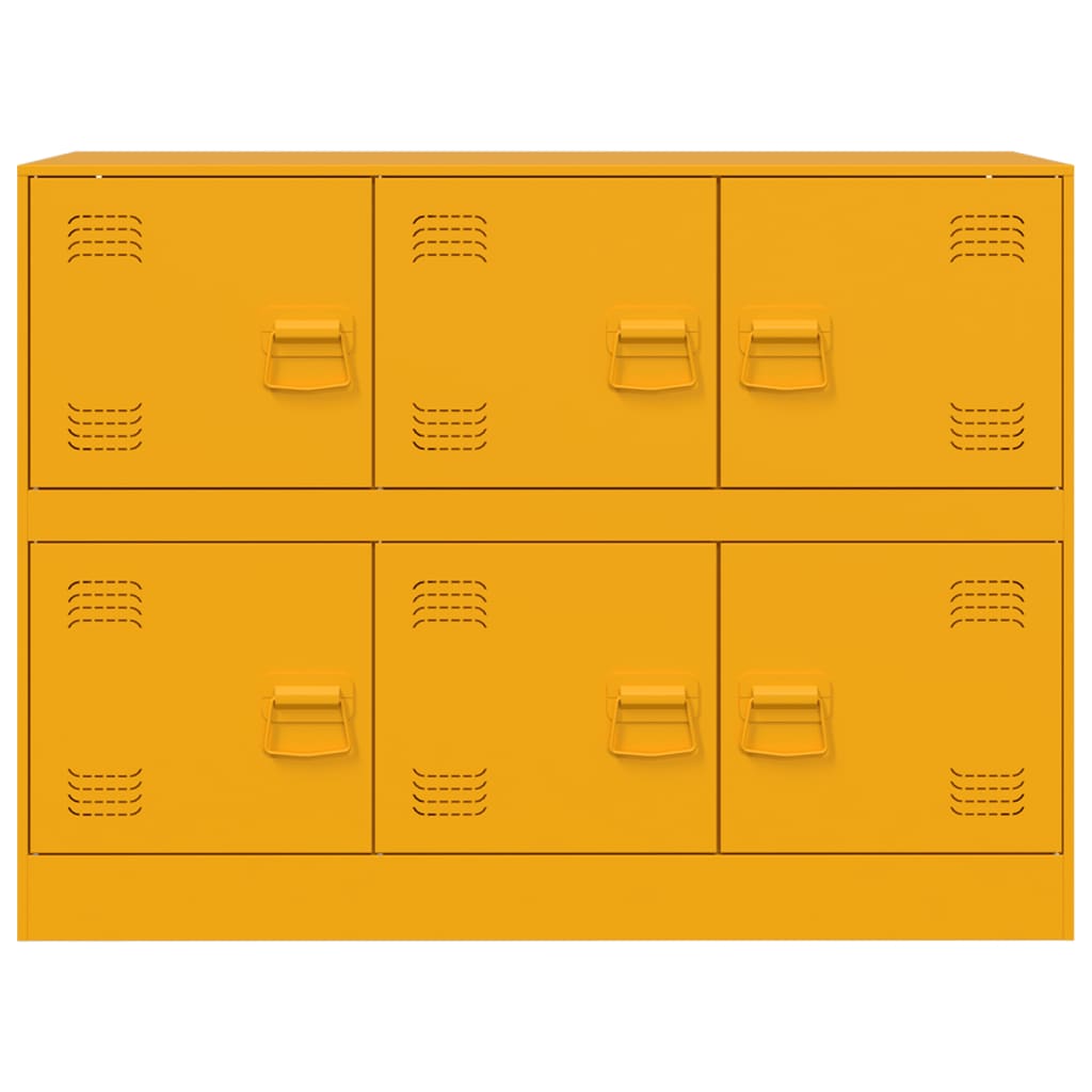 vidaXL Sideboard Mustard Yellow 99x39x73 cm Steel