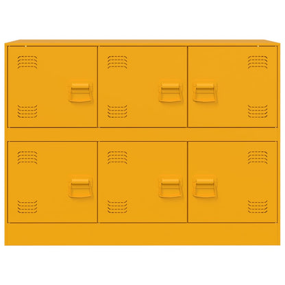 vidaXL Sideboard Mustard Yellow 99x39x73 cm Steel