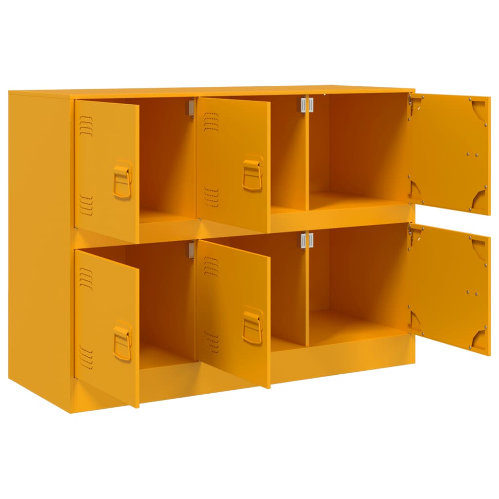 vidaXL Sideboard Mustard Yellow 99x39x73 cm Steel