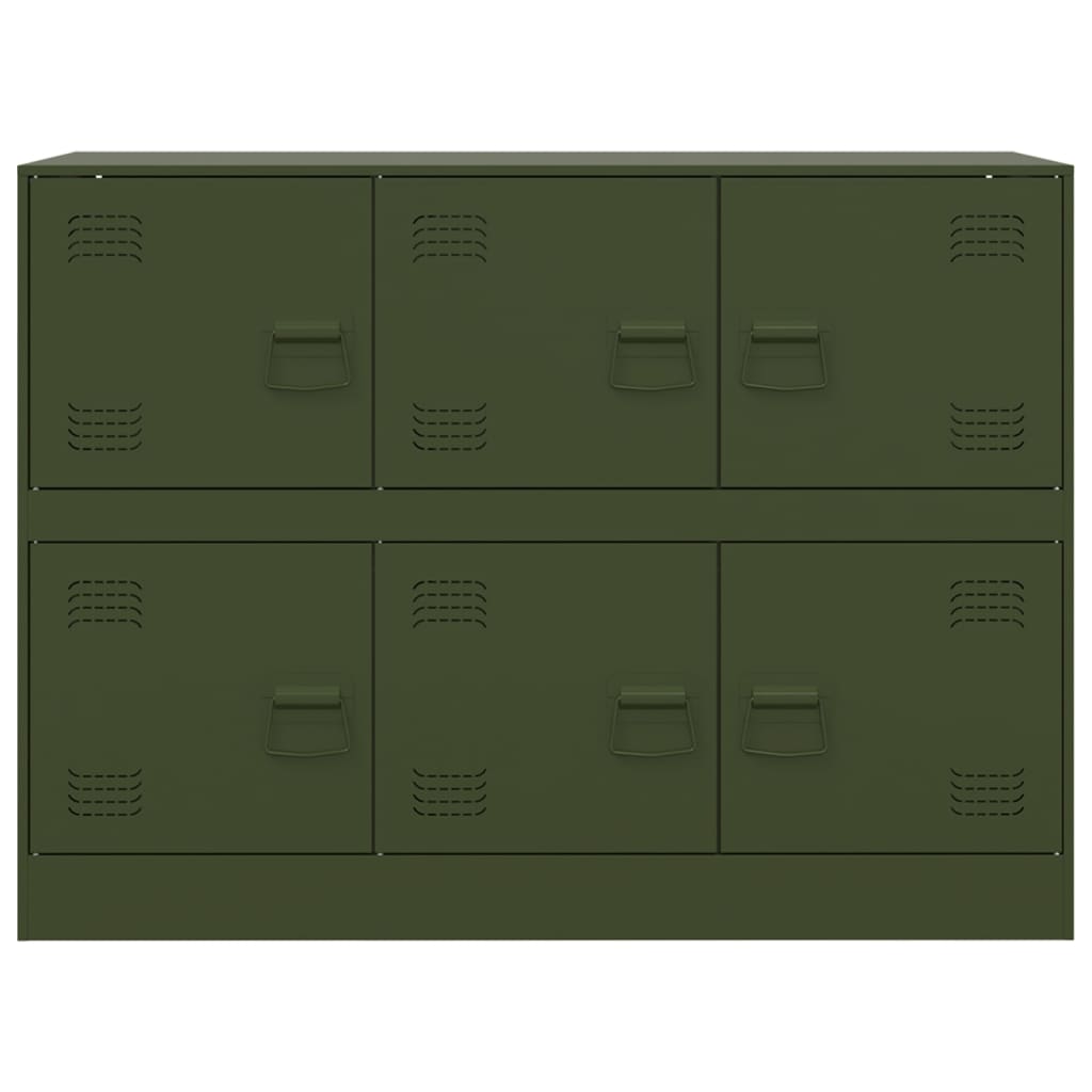 vidaXL Sideboard Olive Green 99x39x73 cm Steel