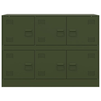vidaXL Sideboard Olive Green 99x39x73 cm Steel