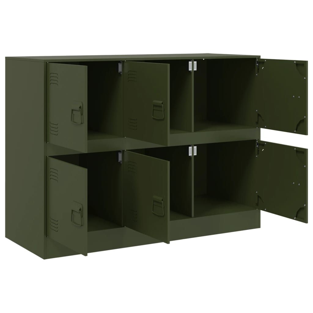 vidaXL Sideboard Olive Green 99x39x73 cm Steel