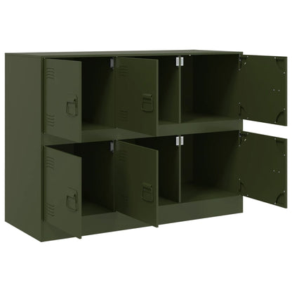 vidaXL Sideboard Olive Green 99x39x73 cm Steel