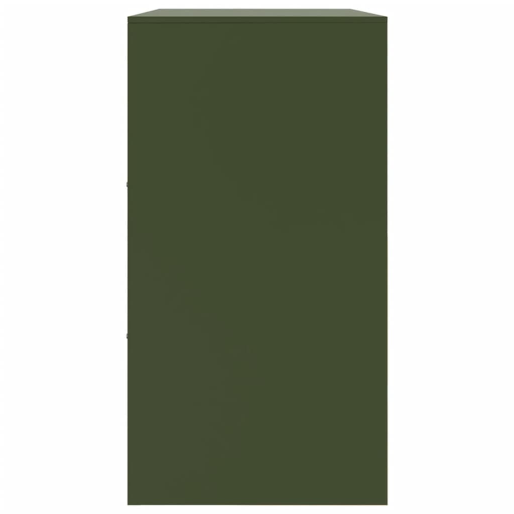 vidaXL Sideboard Olive Green 99x39x73 cm Steel