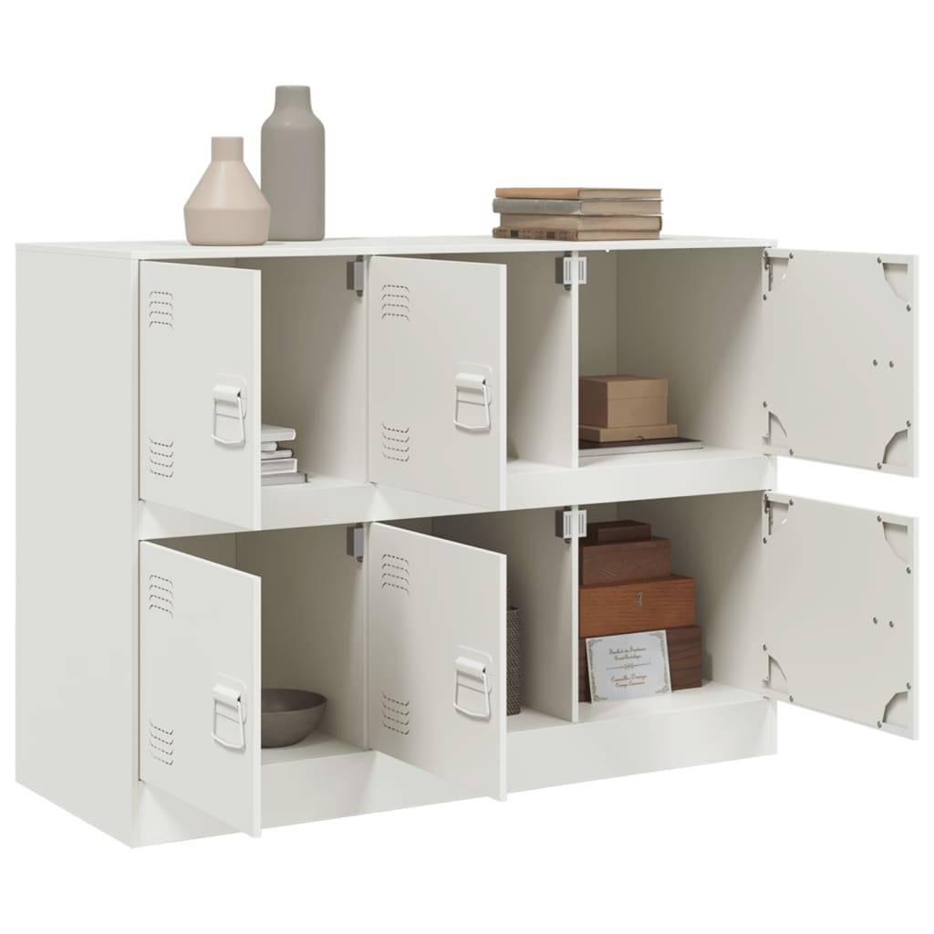 vidaXL Sideboard White 99x39x73 cm Steel