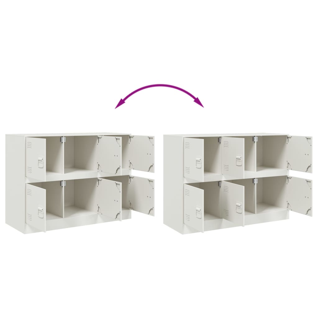 vidaXL Sideboard White 99x39x73 cm Steel