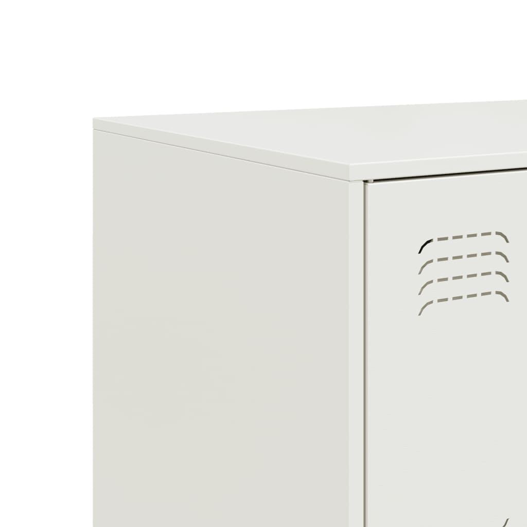 vidaXL Sideboard White 99x39x73 cm Steel