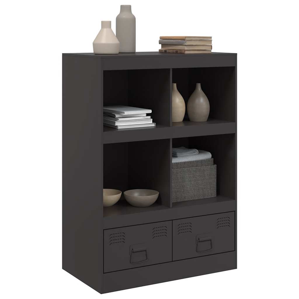 vidaXL Highboard Black 67x39x95 cm Steel