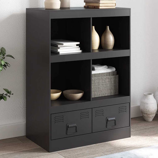 vidaXL Highboard Black 67x39x95 cm Steel