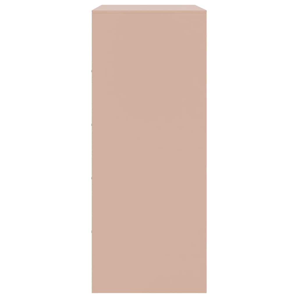 vidaXL Highboard Pink 67x39x95 cm Steel