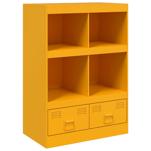 vidaXL Highboard Mustard Yellow 67x39x95 cm Steel