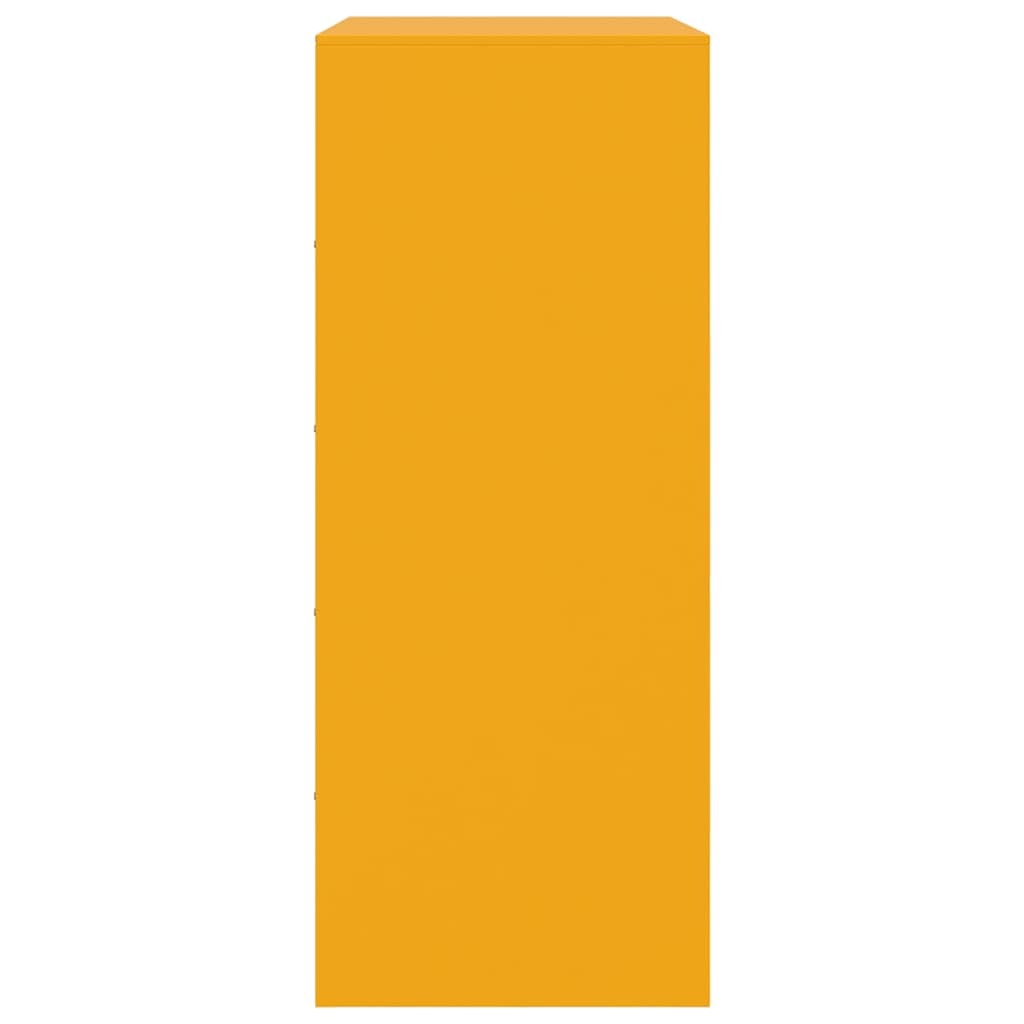 vidaXL Highboard Mustard Yellow 67x39x95 cm Steel