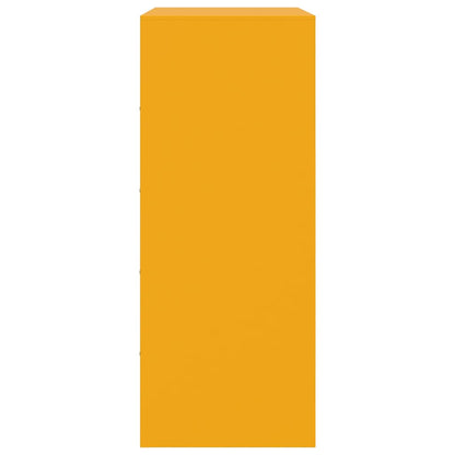 vidaXL Highboard Mustard Yellow 67x39x95 cm Steel