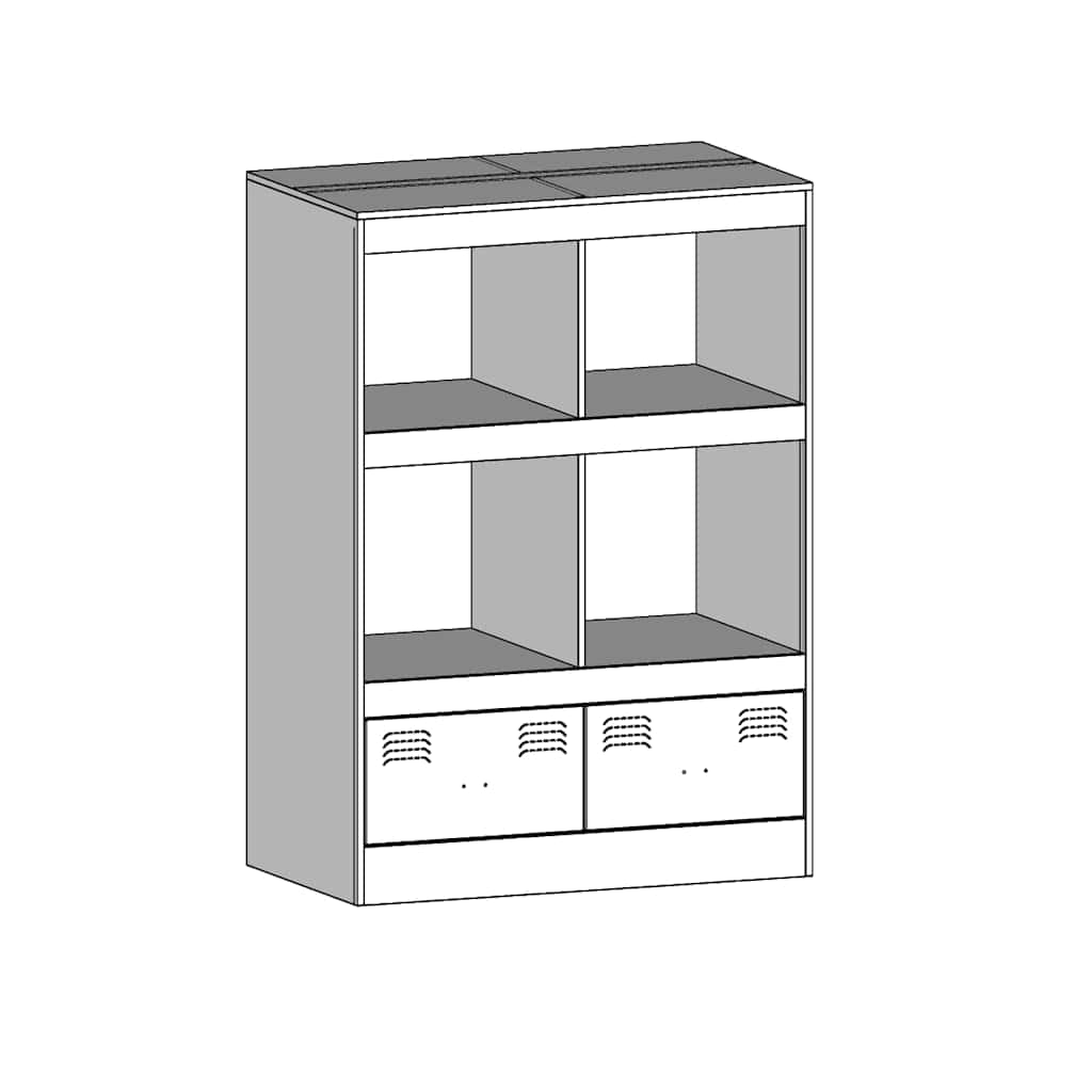 vidaXL Highboard White 67x39x95 cm Steel