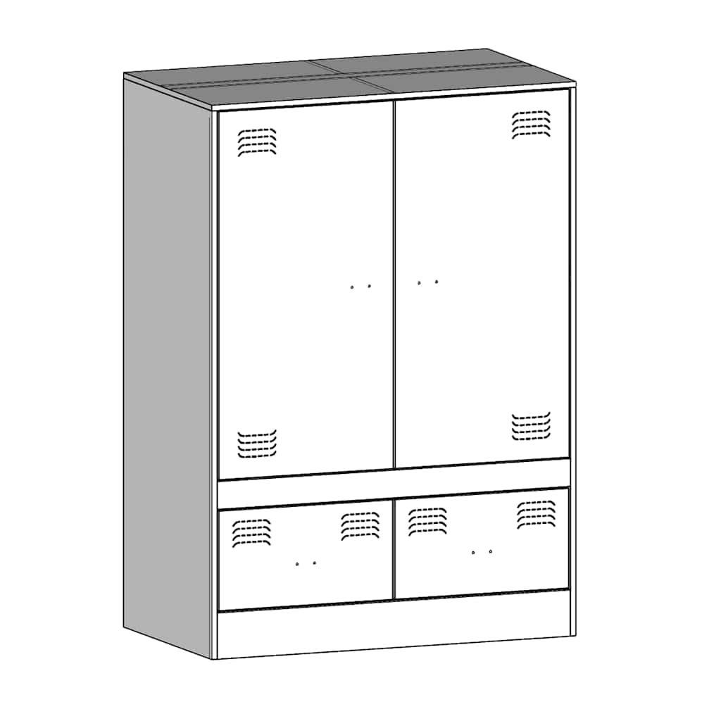 vidaXL Highboard Black 67x39x95 cm Steel