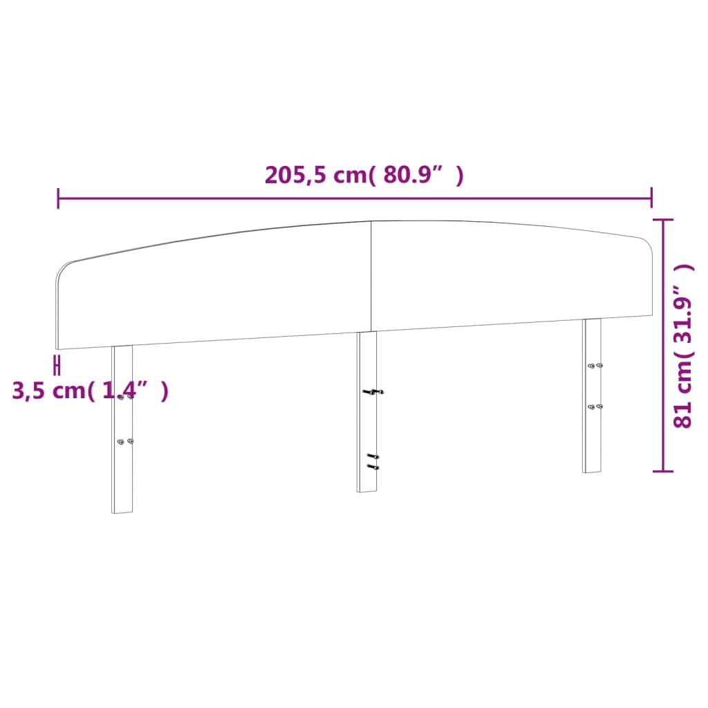 vidaXL Headboard 200 cm Solid Wood Pine
