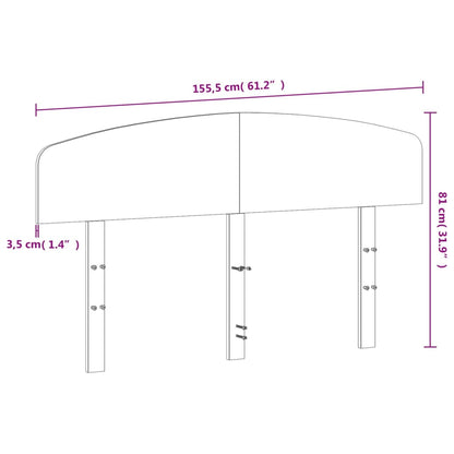 vidaXL Headboard Wax Brown 150 cm Solid Wood Pine