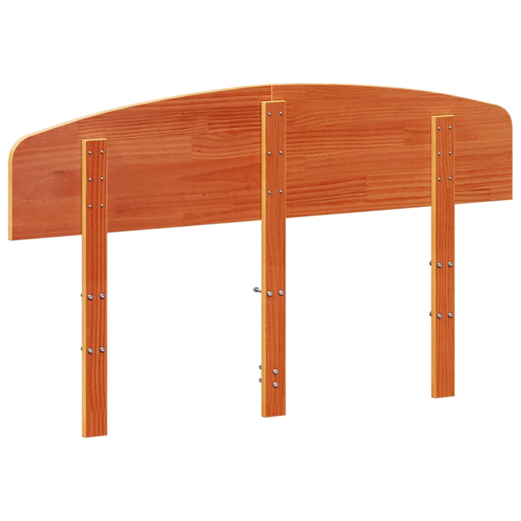 vidaXL Headboard Wax Brown 135 cm Solid Wood Pine