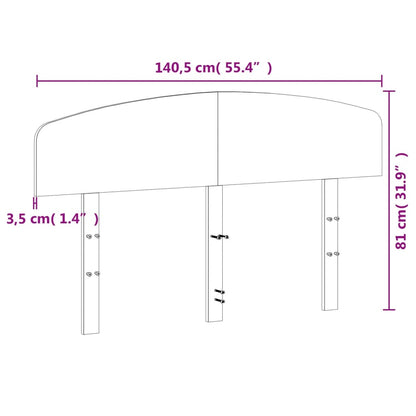 vidaXL Headboard Wax Brown 135 cm Solid Wood Pine