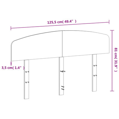 vidaXL Headboard Wax Brown 120 cm Solid Wood Pine