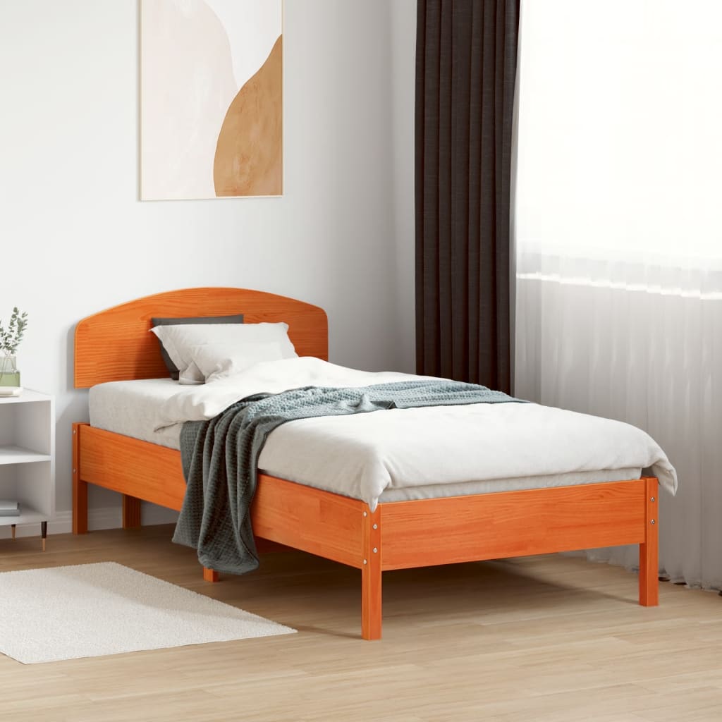 vidaXL Headboard Wax Brown 100 cm Solid Wood Pine