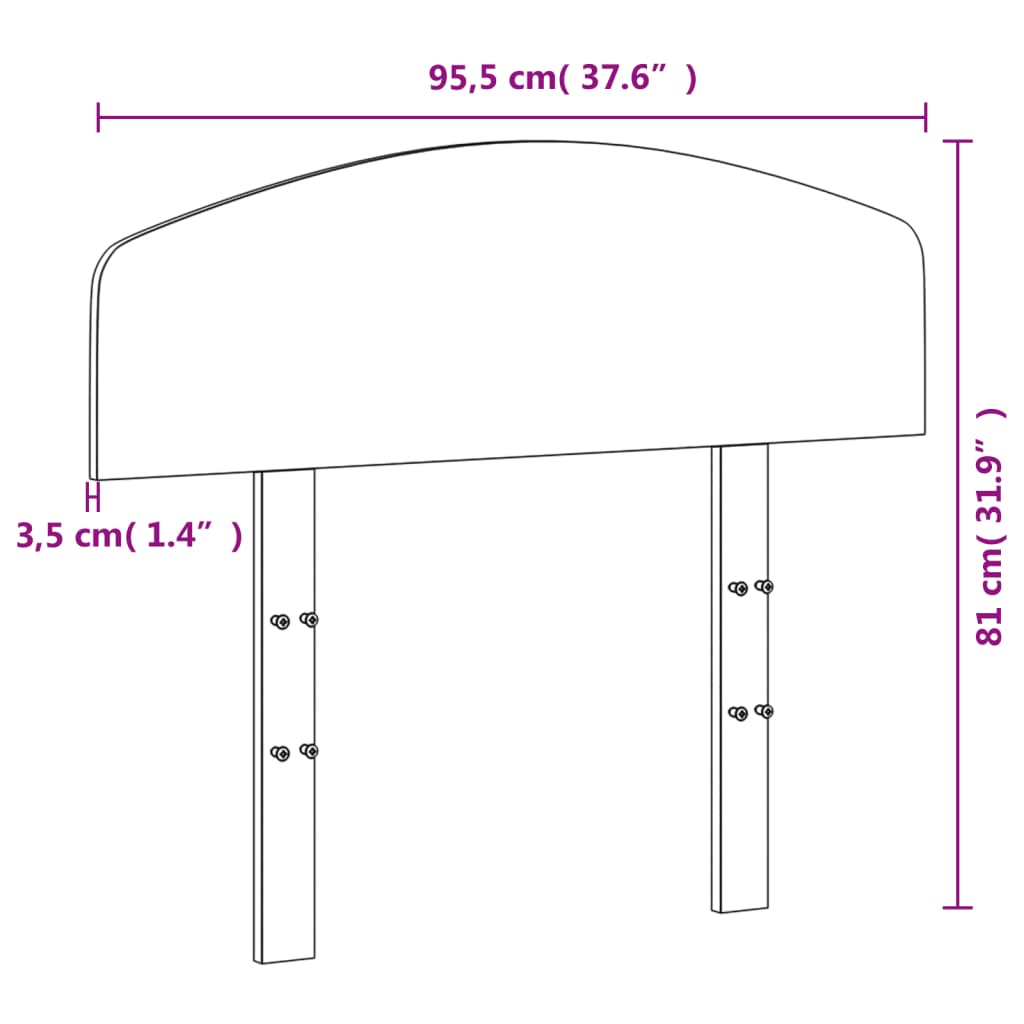 vidaXL Headboard 90 cm Solid Wood Pine