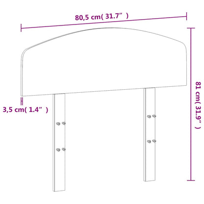 vidaXL Headboard 75 cm Solid Wood Pine