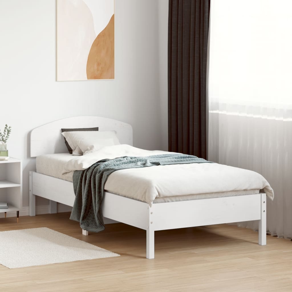 vidaXL Headboard White 75 cm Solid Wood Pine