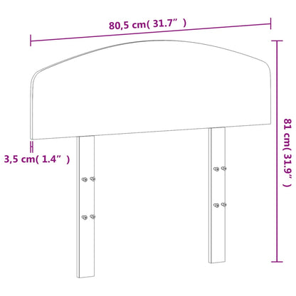 vidaXL Headboard White 75 cm Solid Wood Pine