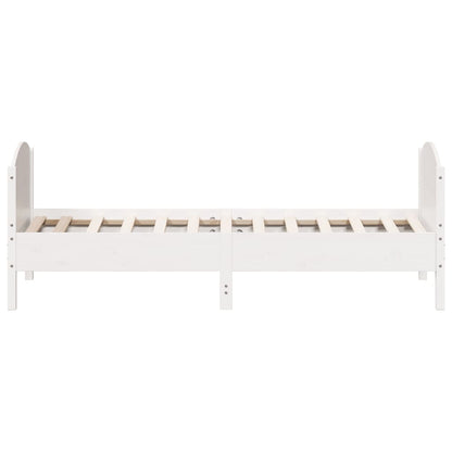 vidaXL Bed Frame without Mattress White 100x200 cm Solid Wood Pine